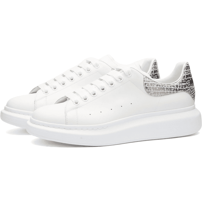 Alexander McQueen Oversized White Silver Croc