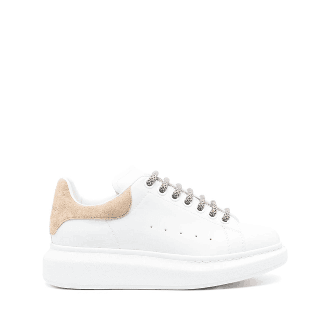 Alexander McQueen suede-panel leather