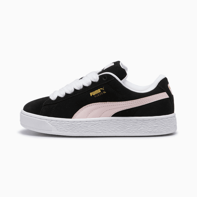 PUMA stamped-logo suede platform