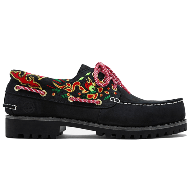 Timberland 3-Eye Classic Lug Handsewn Boat Shoe CLOT Black