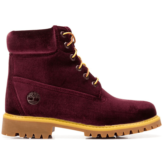 Timberland 6" Boot Off-White Velvet Wine (Women's)