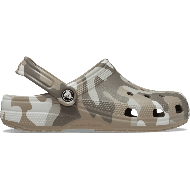 Crocs Unisex Classic Printed Camo Clogs Mushroom / Multi 