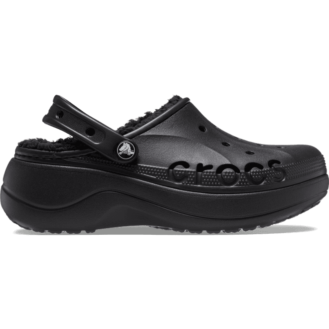 Crocs Women Baya Platform Lined Clogs Black 