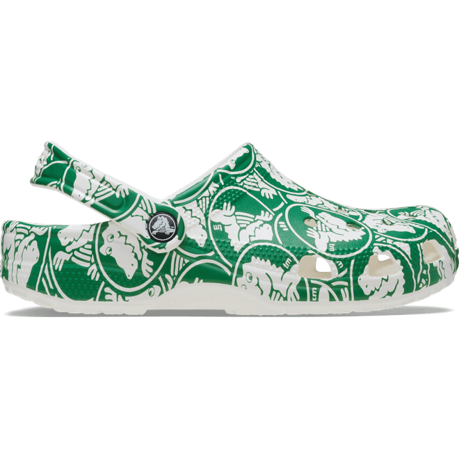 Crocs Unisex Classic Duke Print Clogs Green Ivy 