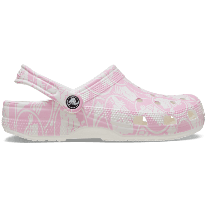 Crocs Unisex Classic Duke Print Clogs Pink Tweed 