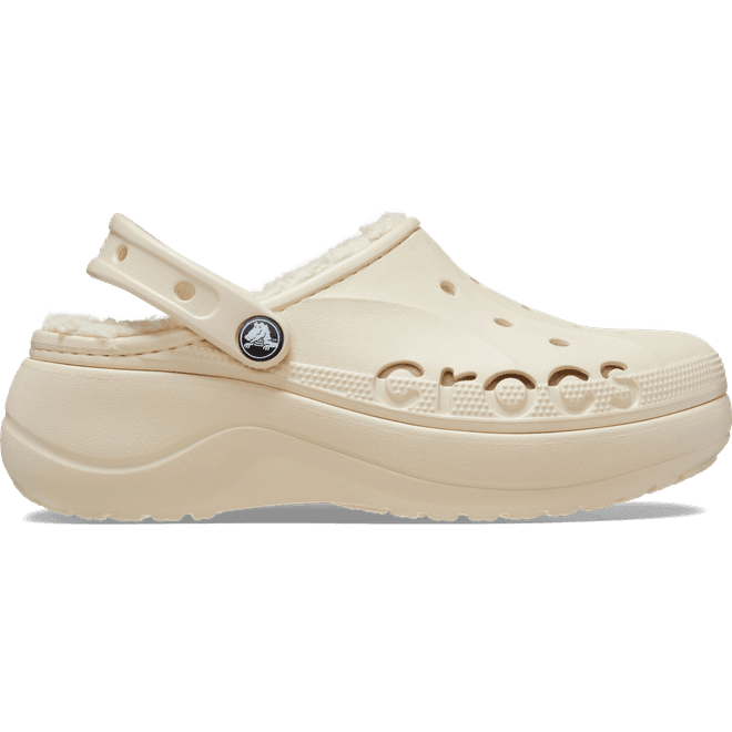 Crocs Women Baya Platform Lined Clogs Winter White 