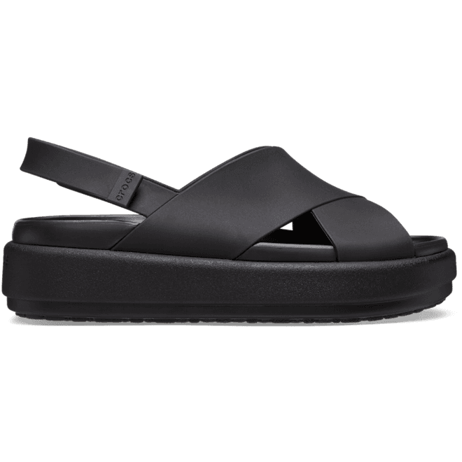 Crocs Brooklyn Luxe Cross Strap SandalBlack / Black 