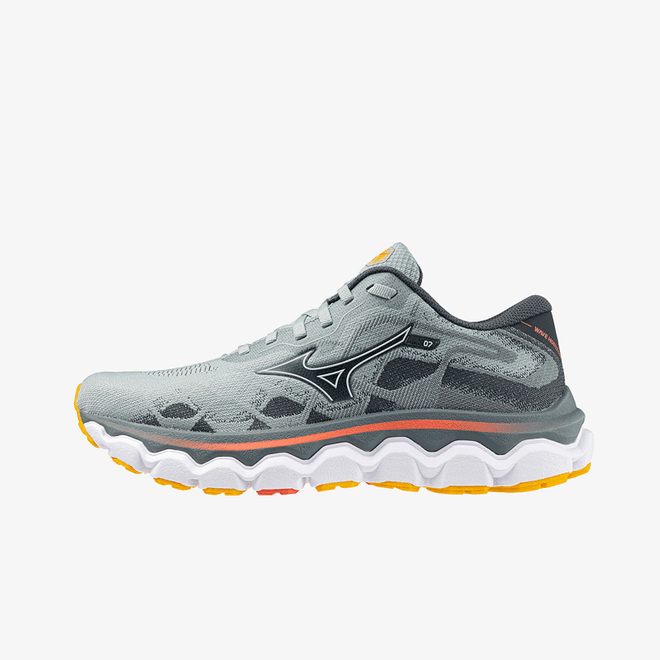 Mizuno Wave Horizon 7 Gray Mist/ White/ Hot Coral