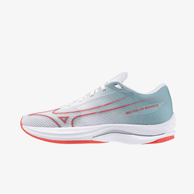 Mizuno Wave Rebellion Sonic 2 White/ Cayenne/ Gray Mist