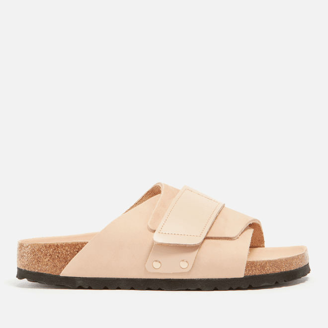 Birkenstock Kyoto Nubuck Patent Leather Sliders Pink