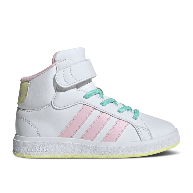 adidas Grand Court Mid K 'White Clear Pink Yellow' 