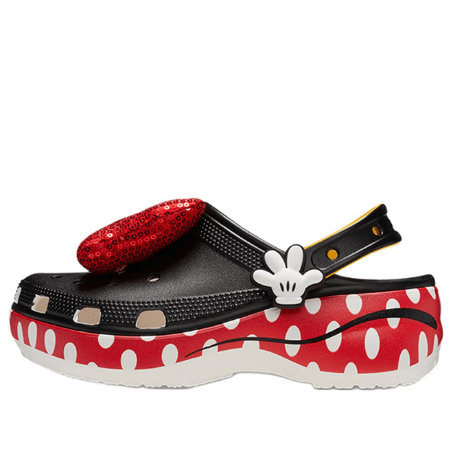  Crocs x Minnie Mouse Classic Platform Clogs 'Black Red White'