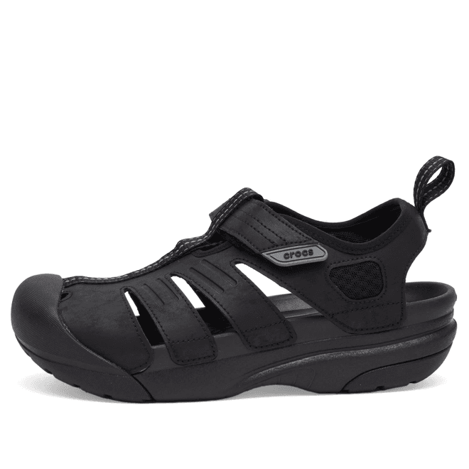 Crocs Yukon Fisherman Sandal in Black