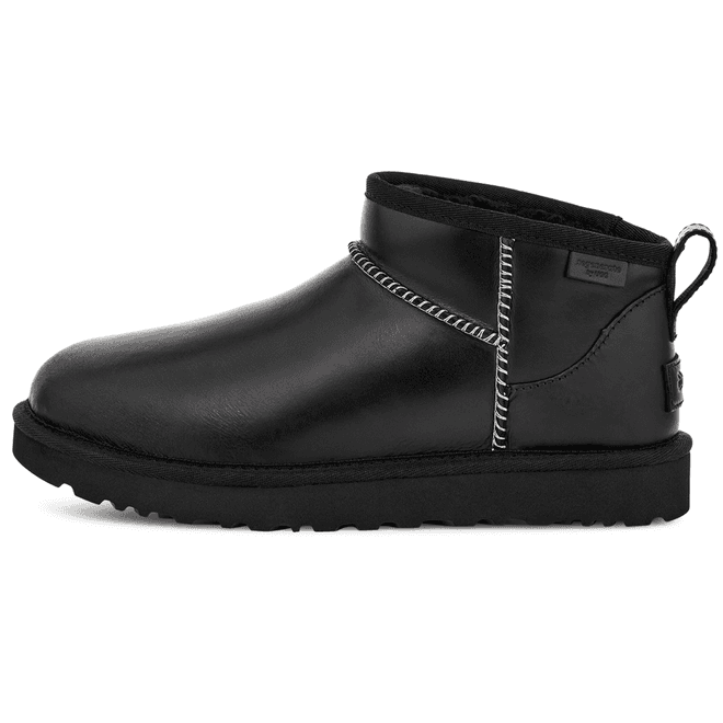 UGG® Classic Ultra Mini Leather Regenerate Boot Black