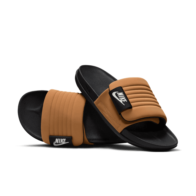 Nike Offcourt Adjust Slides 'Flax Black'