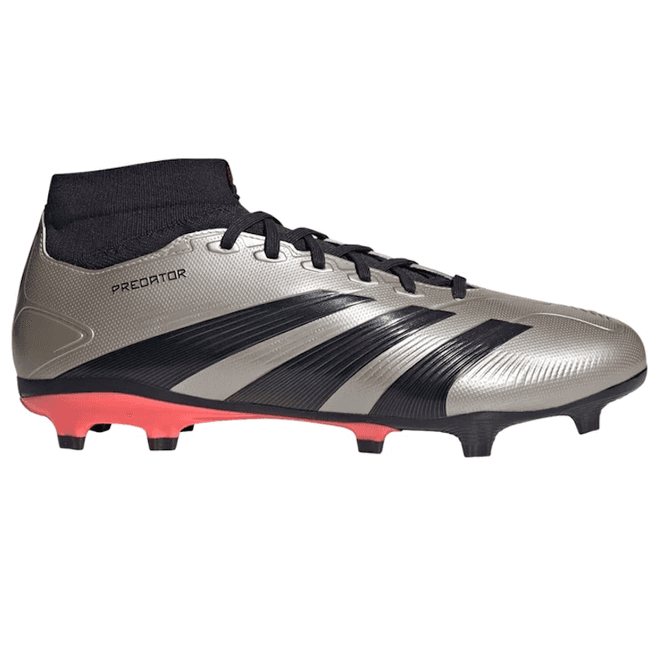 adidas Predator League Mid FG Platinum Metallic Aurora Black Turbo