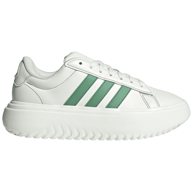 adidas Grand Court Platform Off White Preloved Green Gum (Women's)