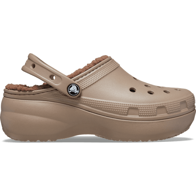 Crocs Women Classic Platform Lined Clogs Mushroom 