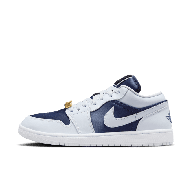 Air Jordan 1 Low SE Football Grey White Gym Red Midnight Navy (Women's)