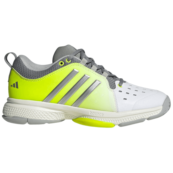 adidas Court Pickleball Cloud White Silver Metallic Lucid Lemon (Women's)