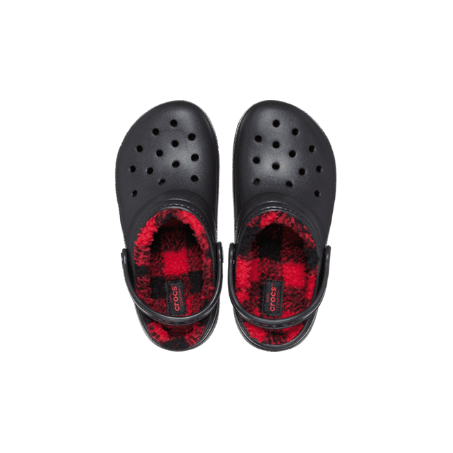 Crocs Kids Classic Lined Buffalo Check Clogs Black 