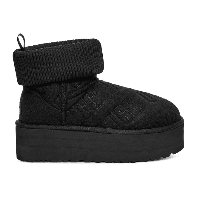 UGG Classic Mini Platform Felted Boot Black (Women's)