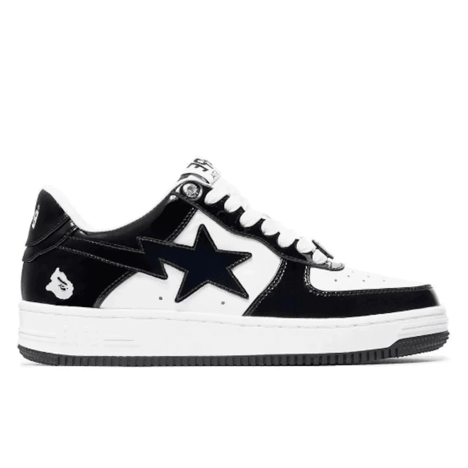 A Bathing Ape Bape Sta Patent Leather Black White