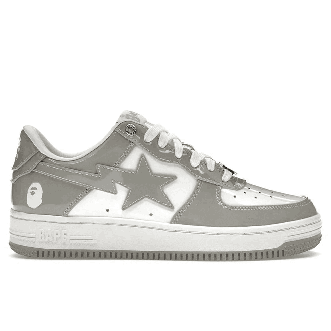 A Bathing Ape Bape Sta Patent Leather White Grey (2023)