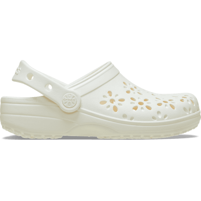 Crocs Kids Classic Floral Cut-Out Clogs Chalk 