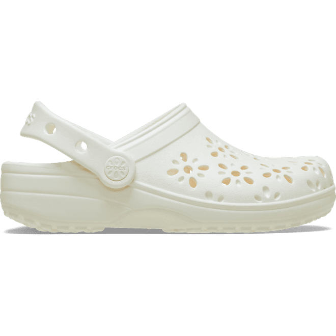 Crocs Classic Floral Cut-Out Clogs Chalk 