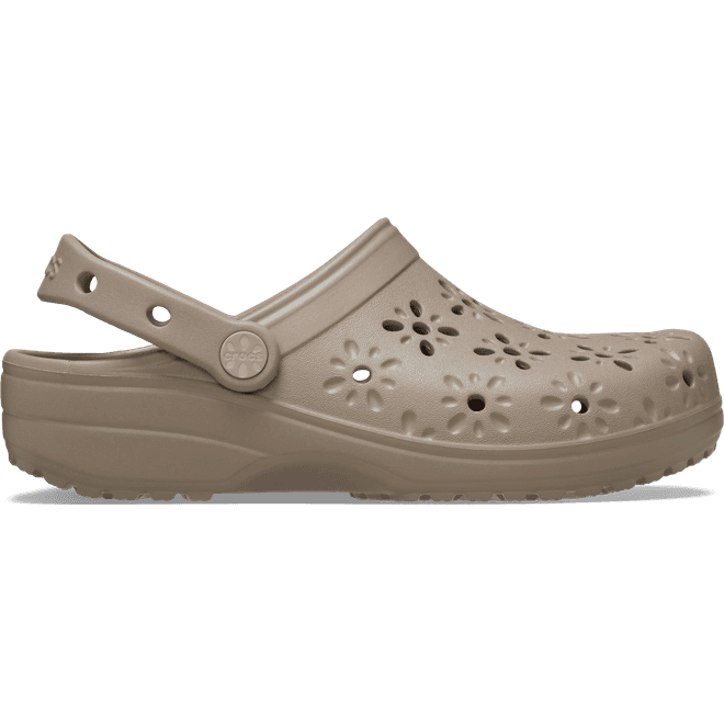 Crocs Classic Floral Cut-Out Clogs Taupe 