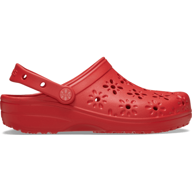 Crocs Classic Floral Cut-Out Clogs Cherry Red 