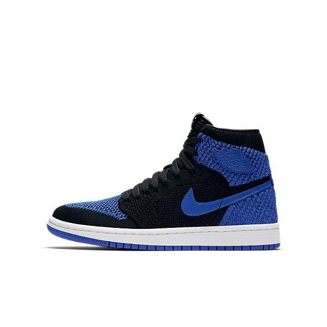 Nike Air Jordan 1 Retro High Flyknit BG (Black / Game Royal - White)