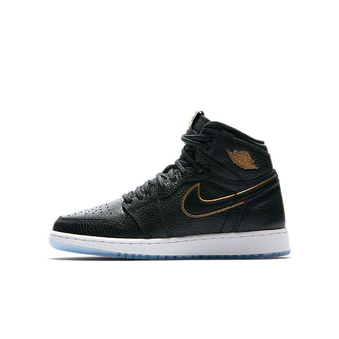 Nike Air Jordan 1 Retro High OG BG *LA* (Black / Metallic Gold - Summi