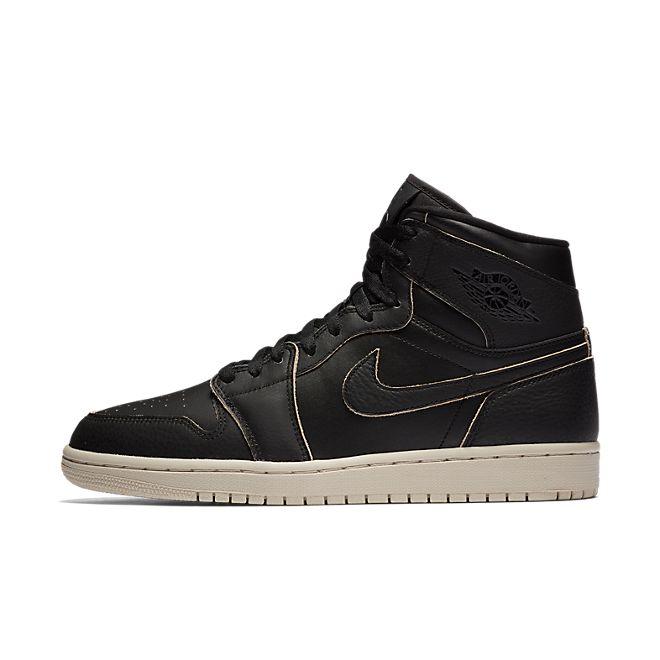 Nike Air Jordan 1 Retro High Premium (Black / Black - Desert Sand)