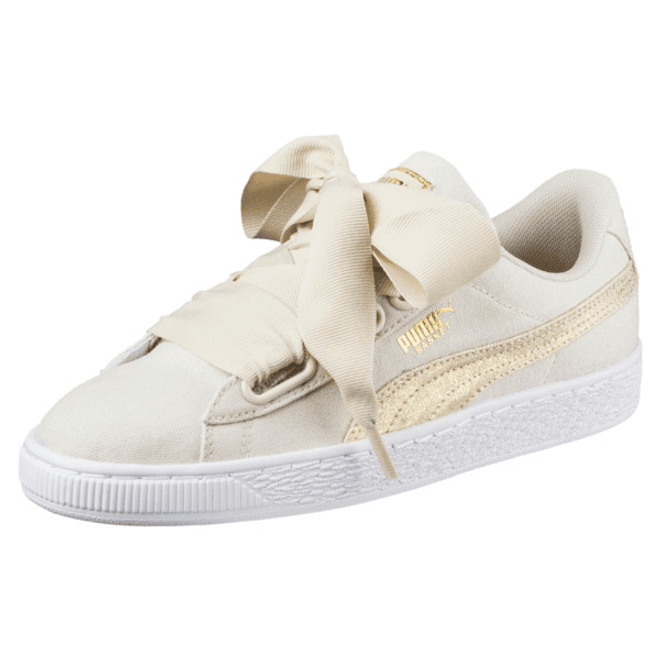 Puma Basket Heart Canvas Womens Trainers