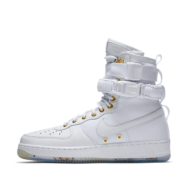 Nike SF Air Force 1 LNY QS White/ White/ Metallic Gold