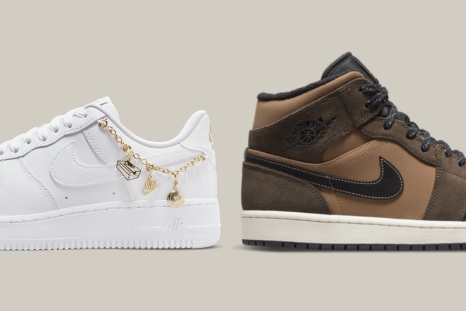 Still in stock: Air Jordan 1 Mid 'Dark Chocolate' & Nike Air Force 1 'Lucky Charms'
