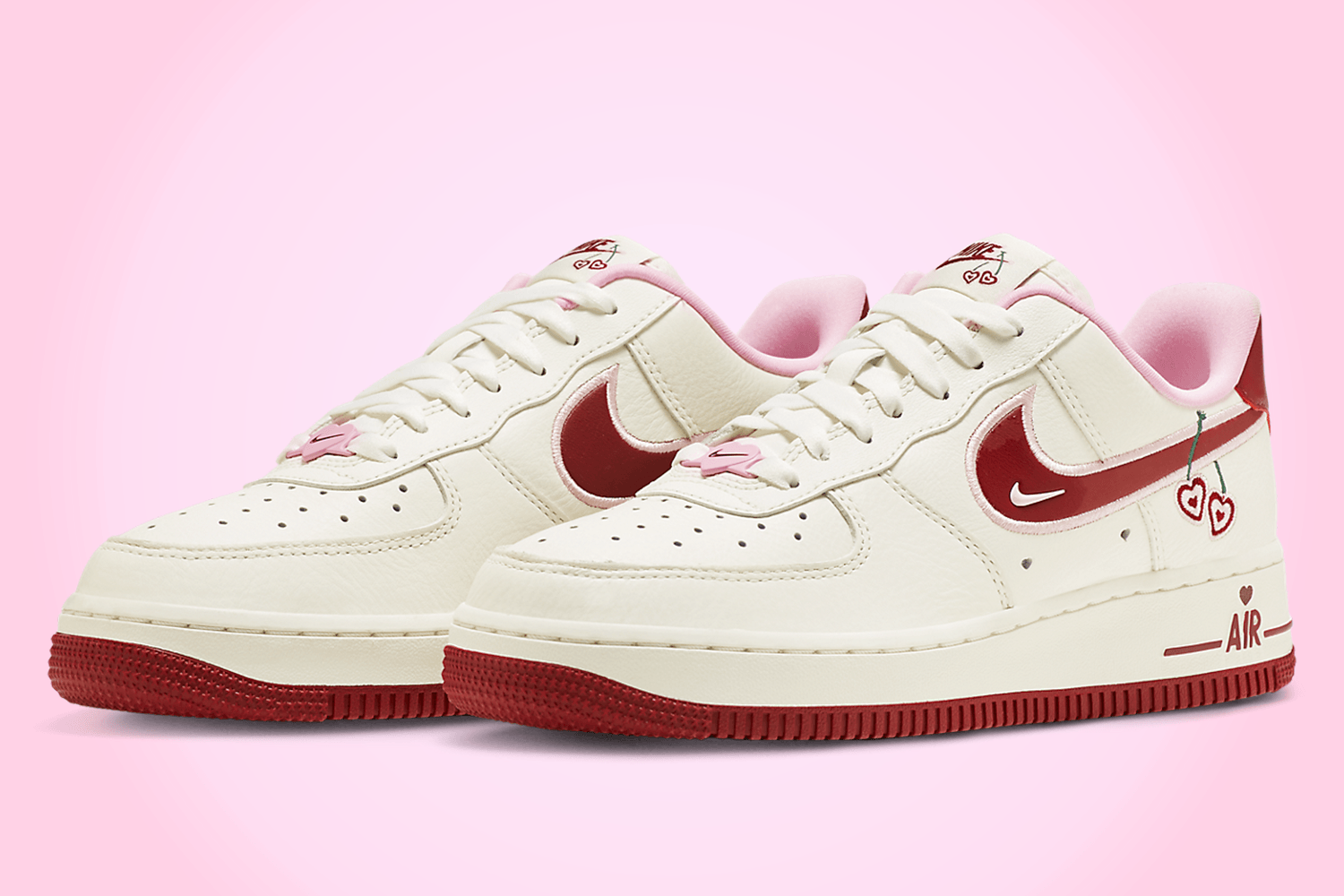 Nike Air Force 1 Low with heart-shaped cherries for Valentine's Day 2023
