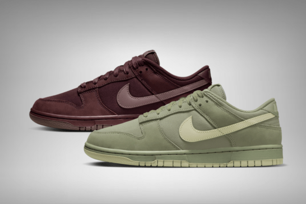 Release reminder: Nike Dunk Low Retro Premium 'Burgundy Crush' & 'Oil Green'