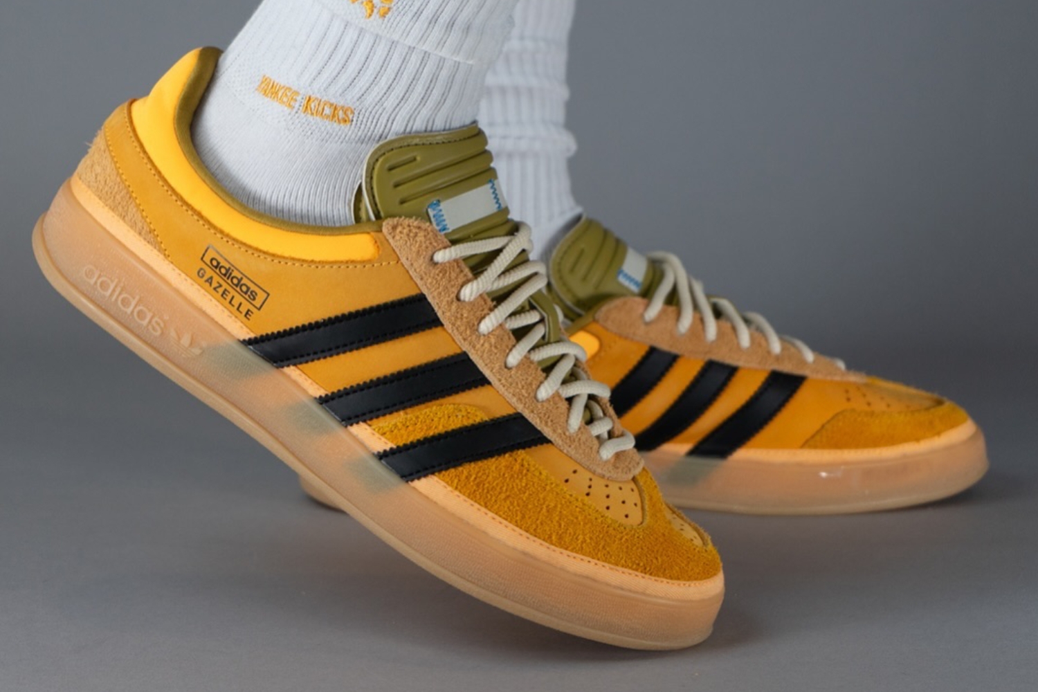 First images of the Bad Bunny x adidas Gazelle 'Crew Yellow'