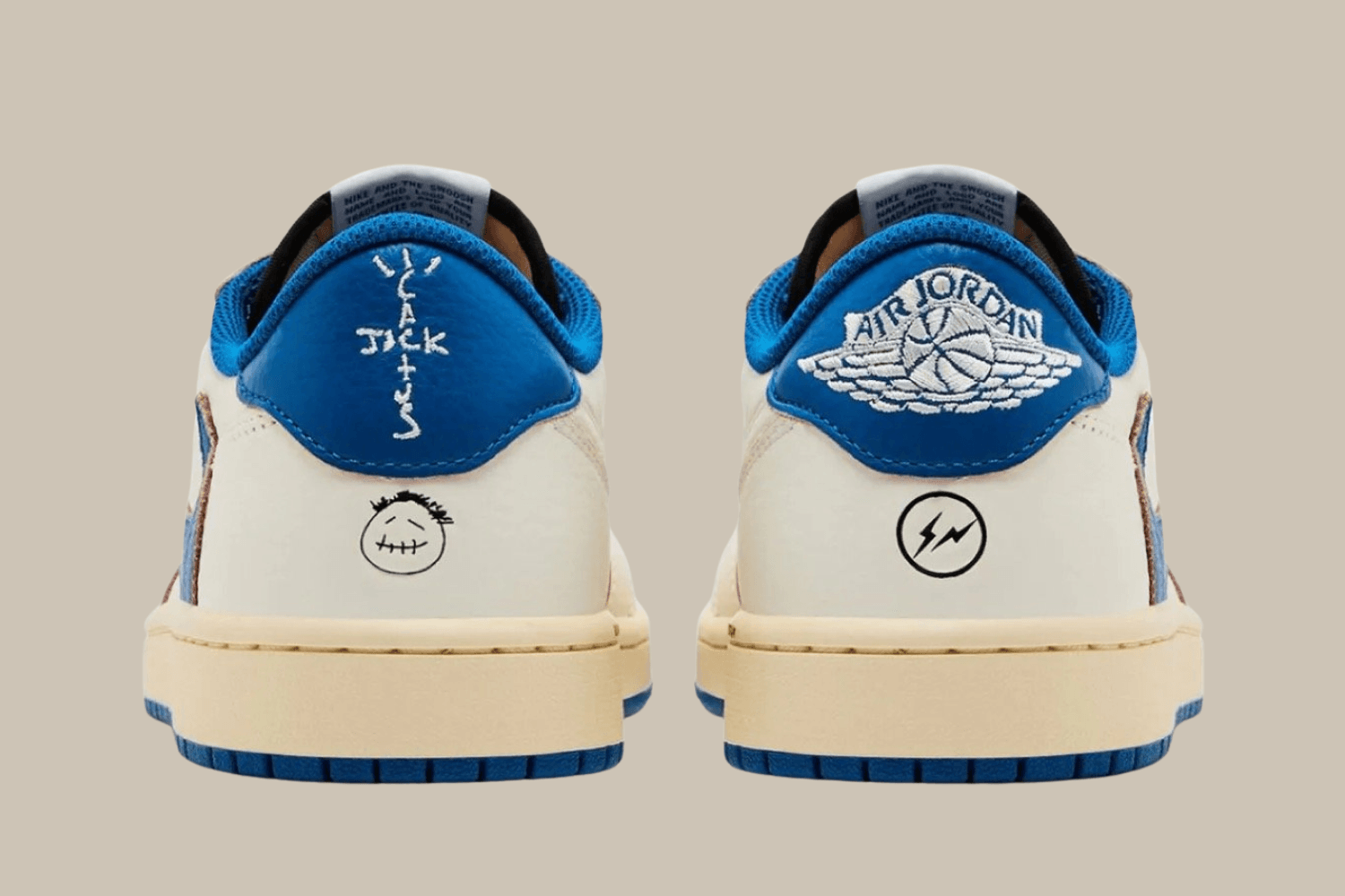 Official Images of the Travis Scott x Fragment Design x Air Jordan 1 Low OG collab