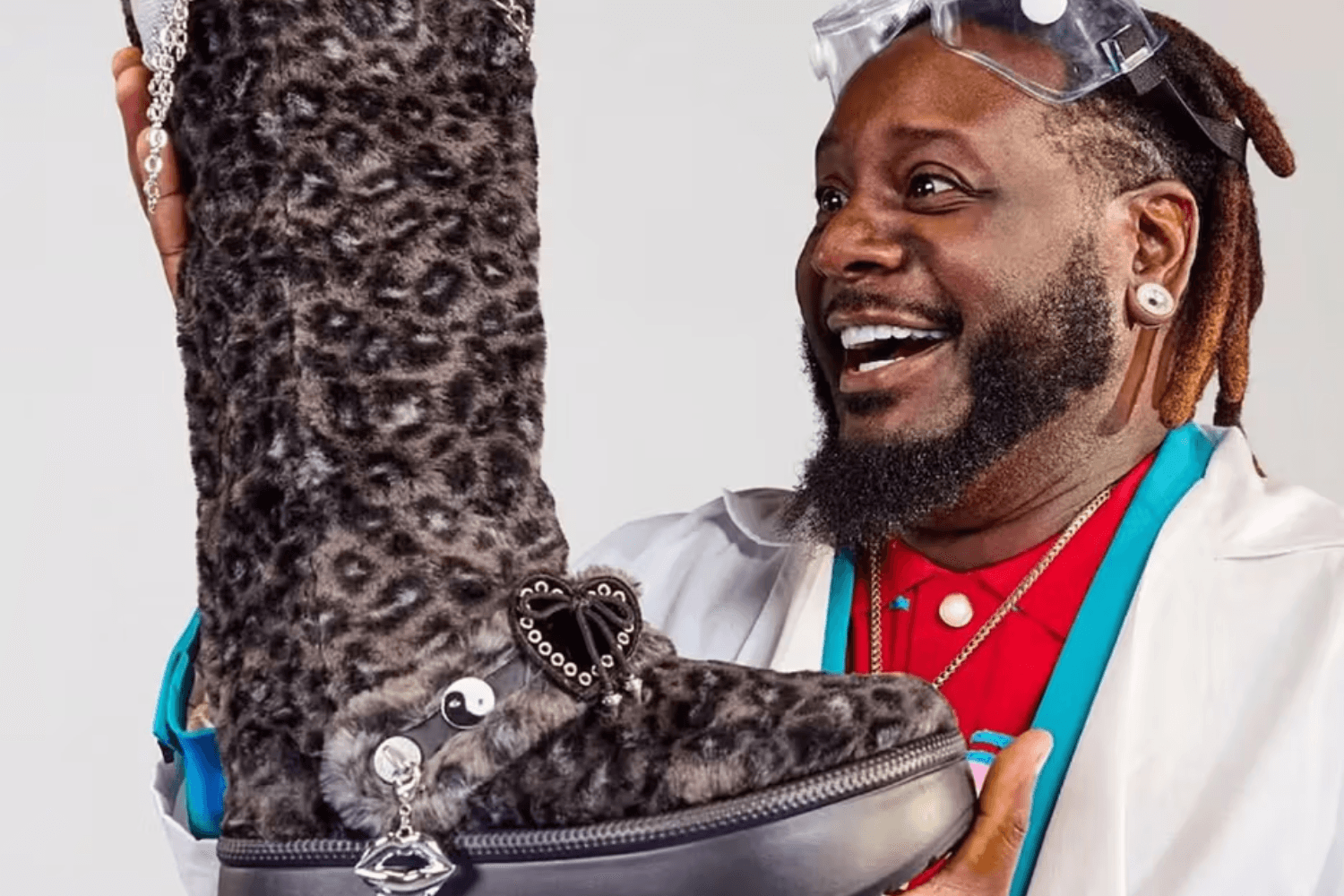 T-Pain unveils the Crocs Classic Unfurgettable Leopard Knee High Boot for Croctober