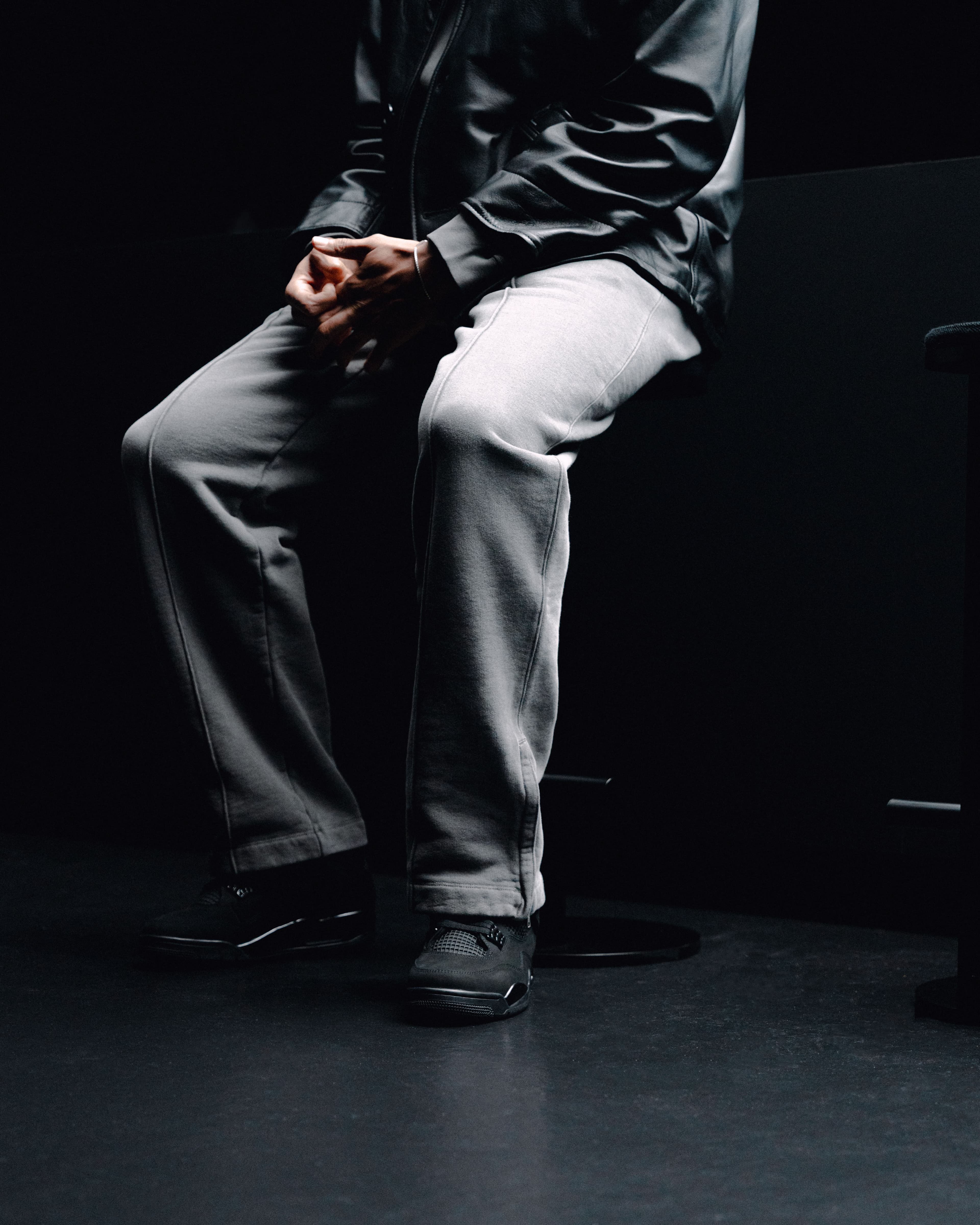 Jamal Musiala Air Jordan 4 Black Cat solebox