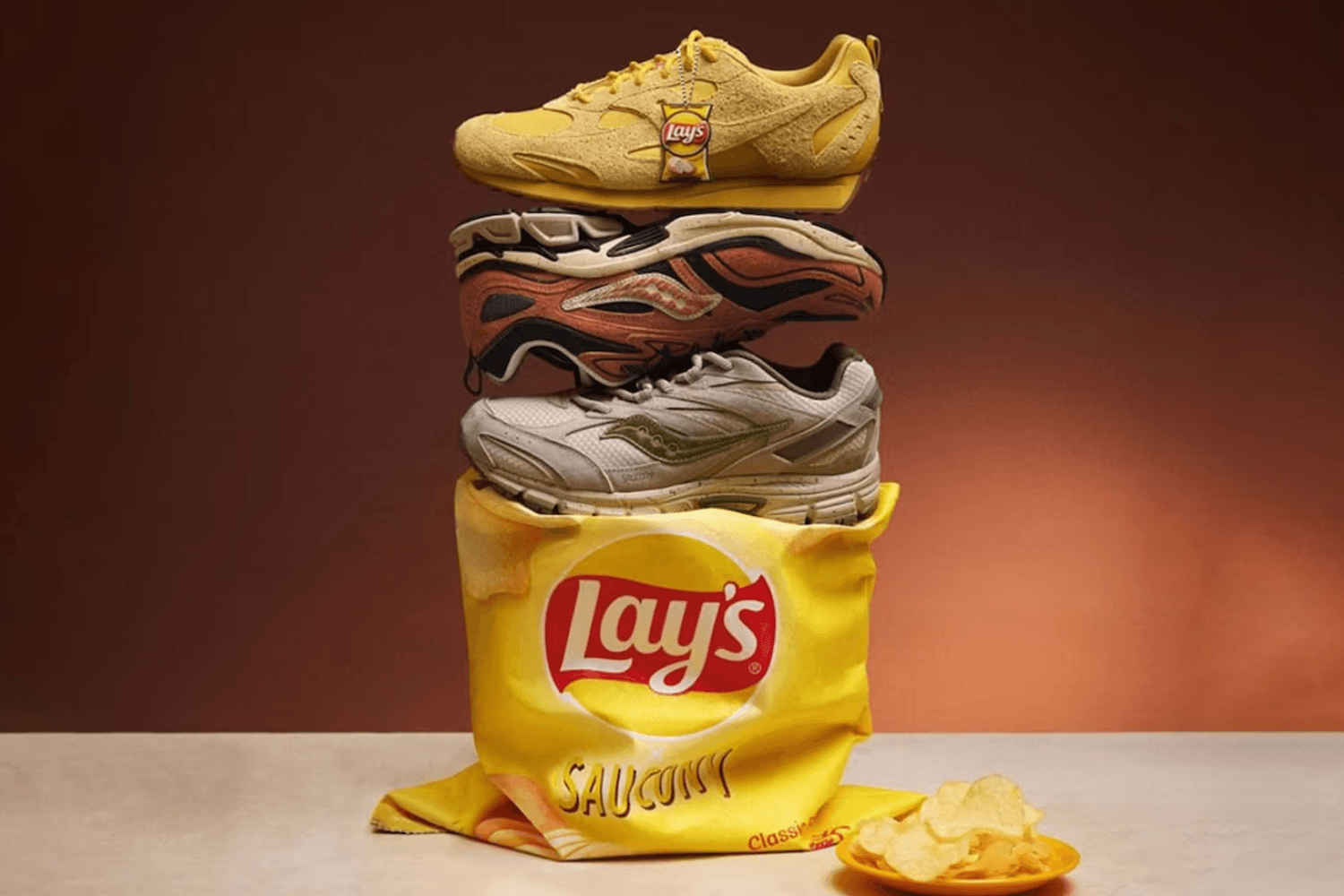 Finger-Licking Good: Lay’s Teams Up with Saucony for Three-Piece Pack