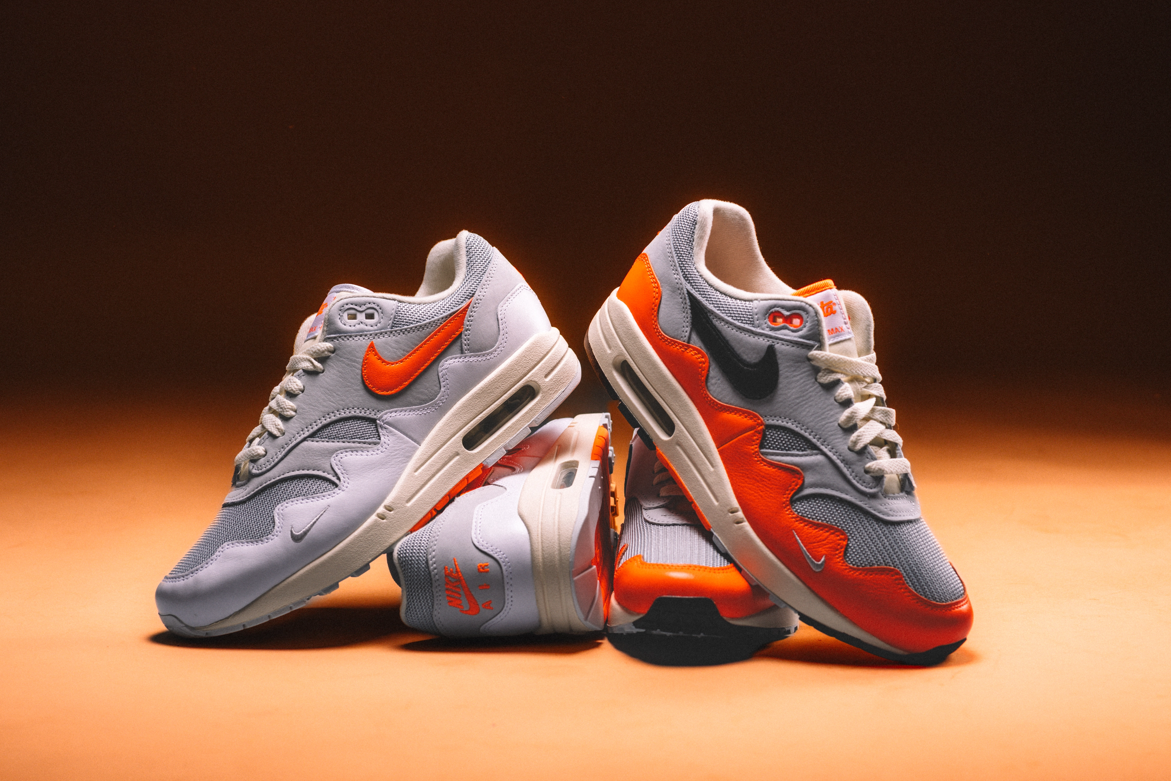 Twee Patta x Nike Air Max 1 modellen