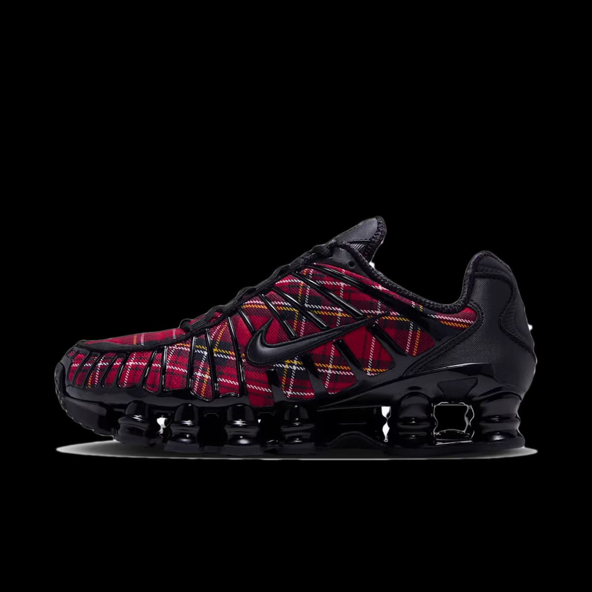 Nike Shox TL 'Black & Tough Red' - Plaid Pack