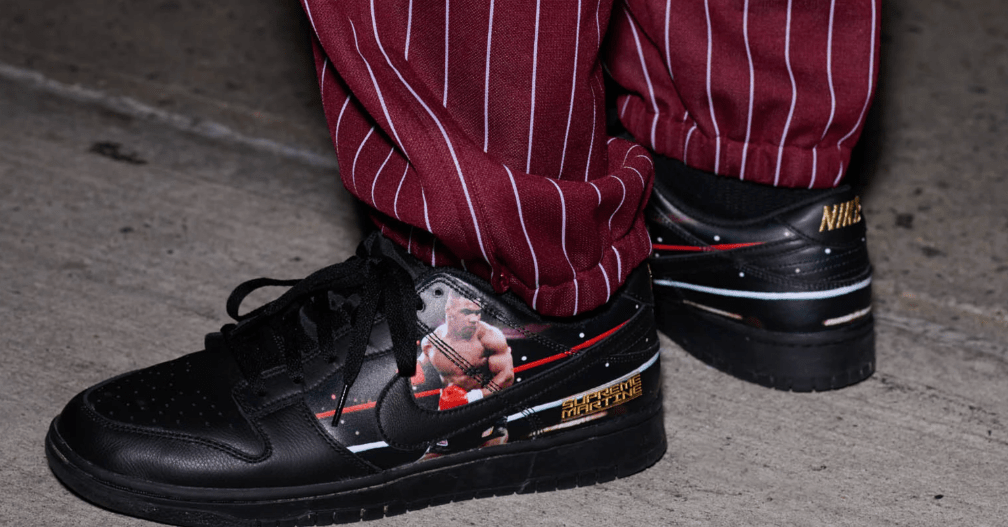 Supreme en Martine Rose eren Mike Tyson op Dunk Low