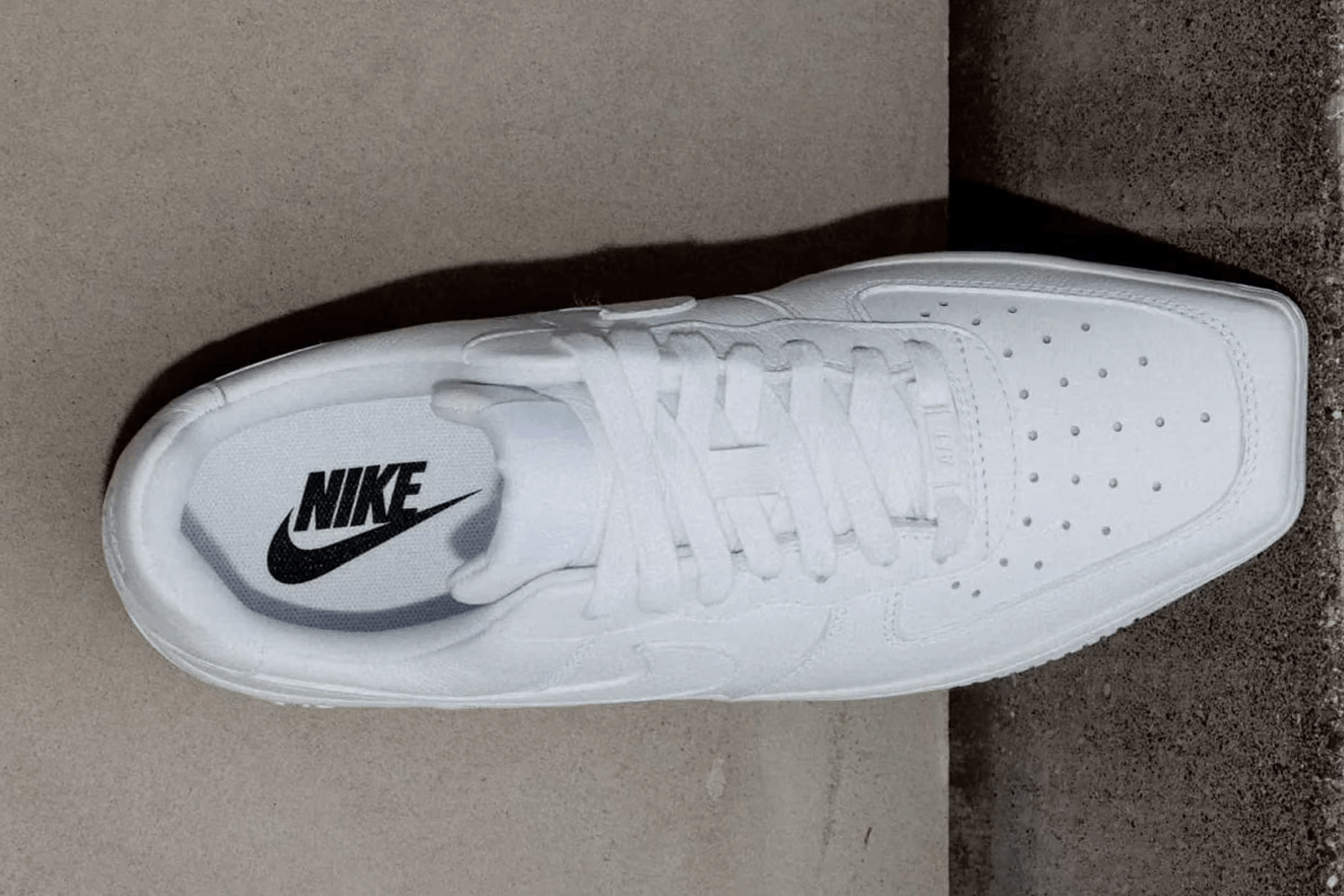 Na 44 jaar ronde neus durft Nike het aan: de Air Force 1 wordt vierkant