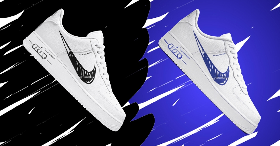 De Nike Air Force 1 krijgt een sketch effect